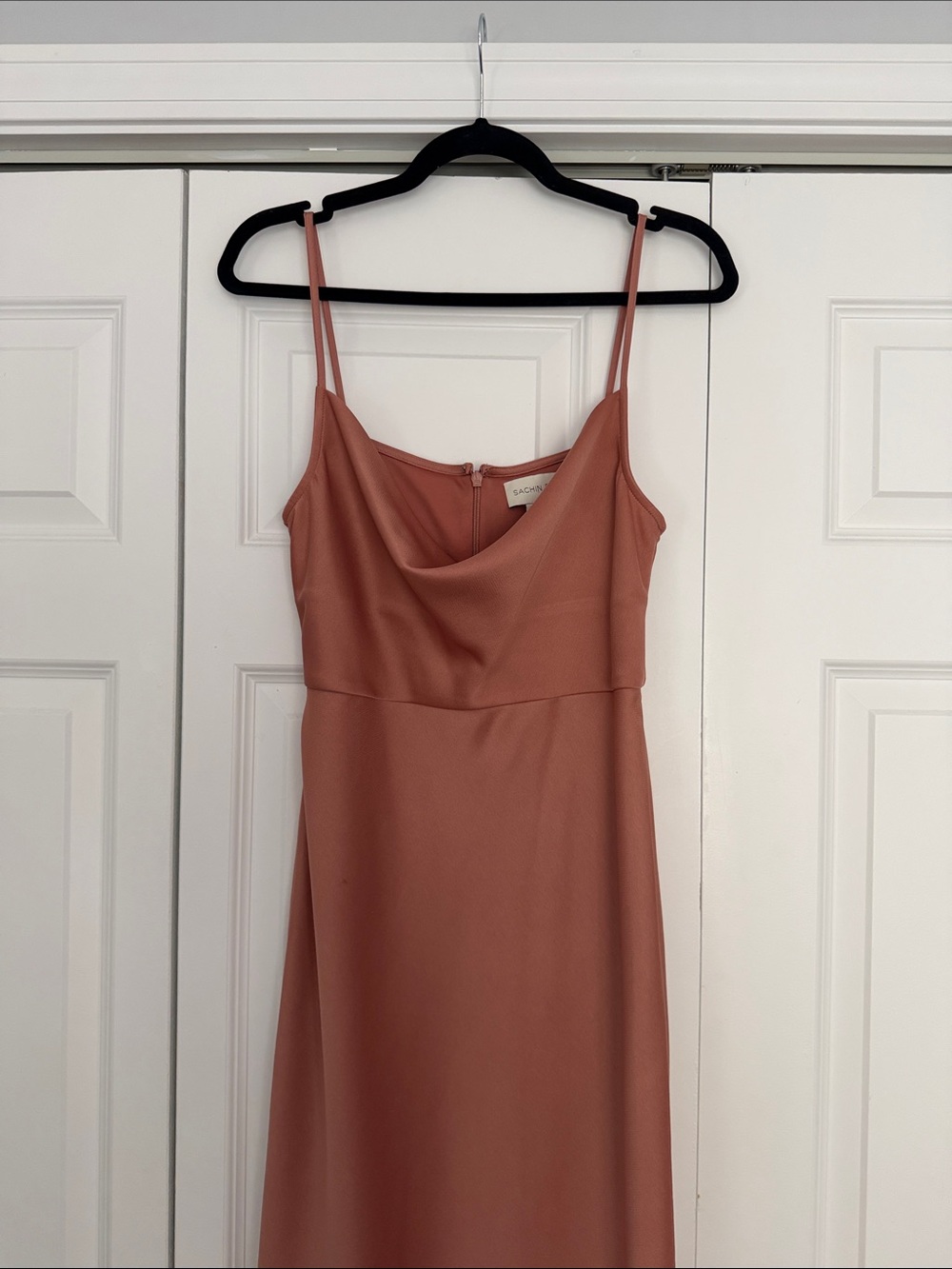 Sachin & Babi Slip Midi Dress in Dusty Rose/Coral